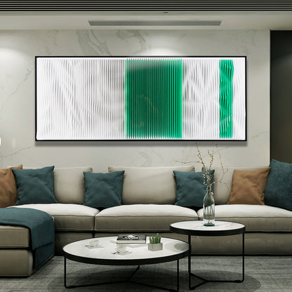 Green and White Acrylic Installation Art