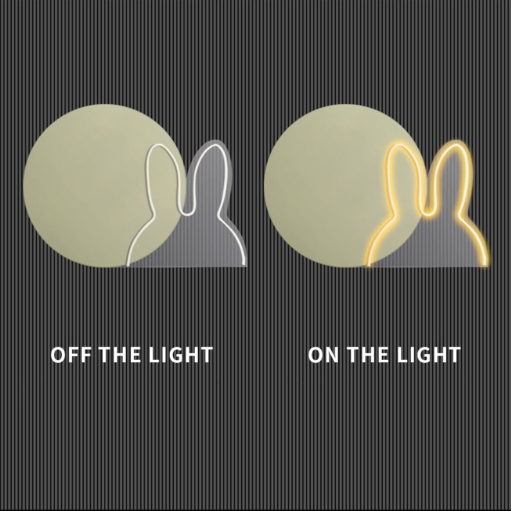 Moon and Rabbit Light Installation Art