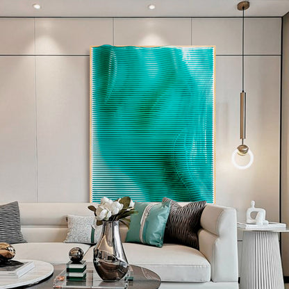 Green Wave Pattern Acrylic Installation Art-2