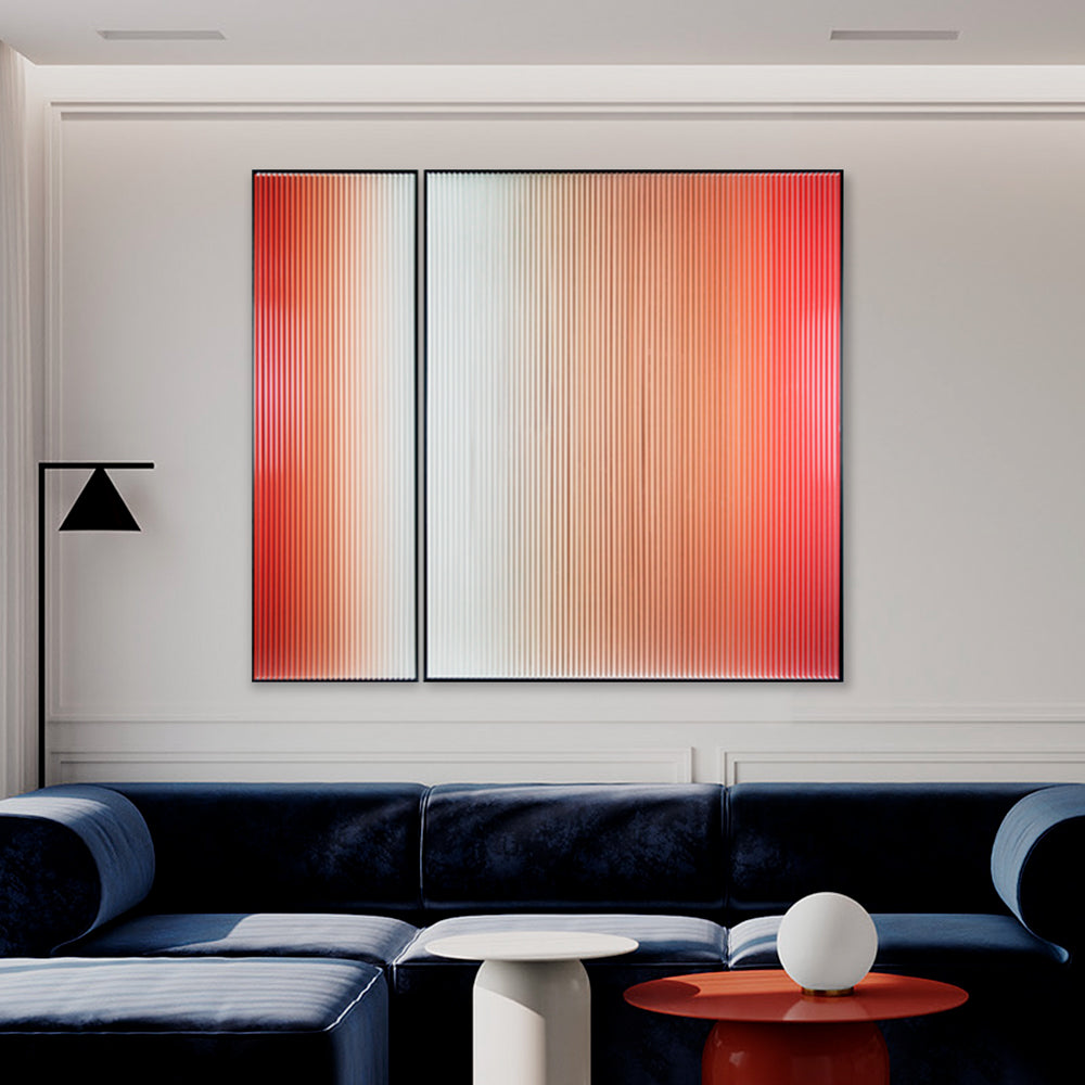 Vertical Striped Acrylic Installation Art