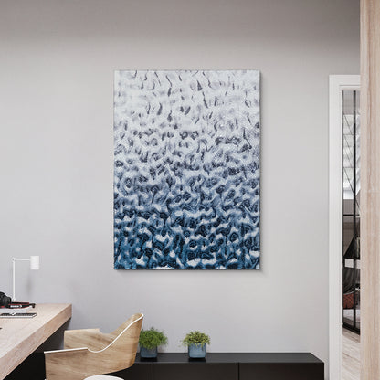 Blue Gradient Texture Acrylic Installation Art