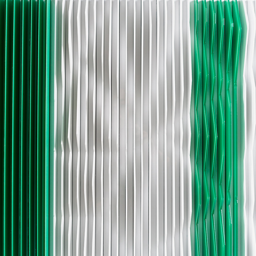 Green and White Acrylic Installation Art