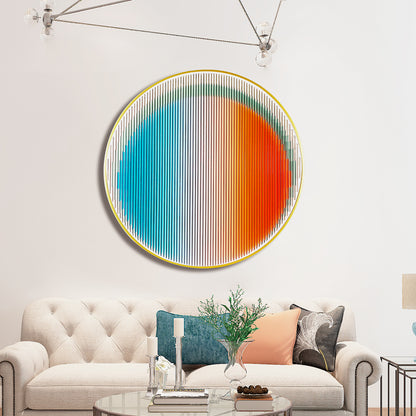 Iridescent Striped Acrylic Installation Art