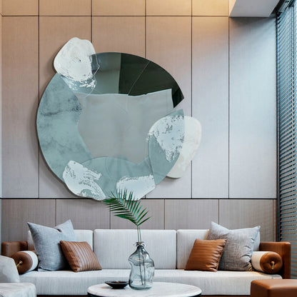 Marbled Acrylic Mirror Installation Art