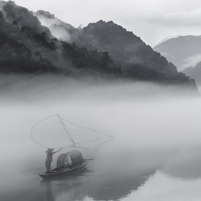 Lonely Boat on the River (2)-Shu Zhang