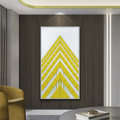 Yellow Triangle Acrylic Installation Art