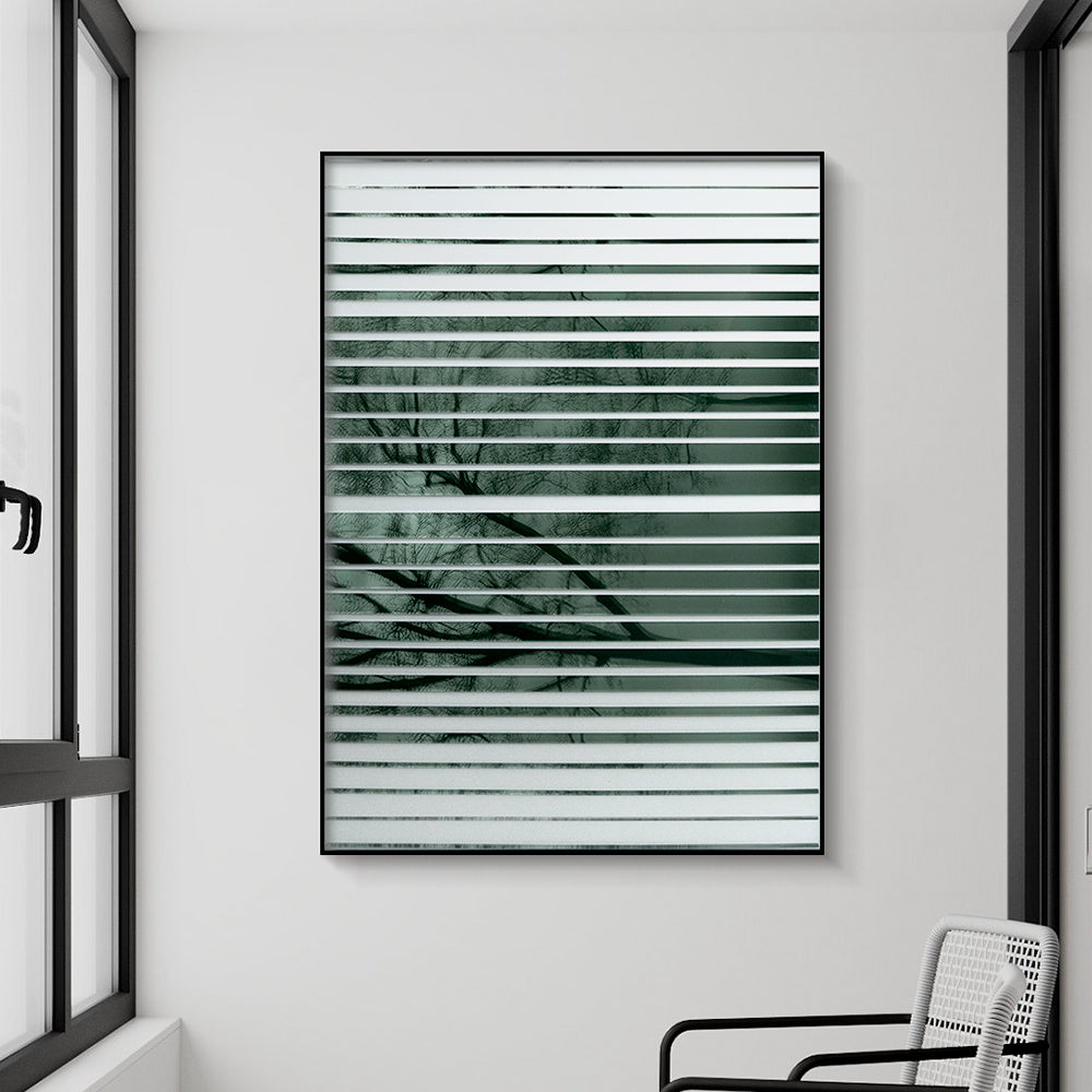 Green Shutters Acrylic Installation Art