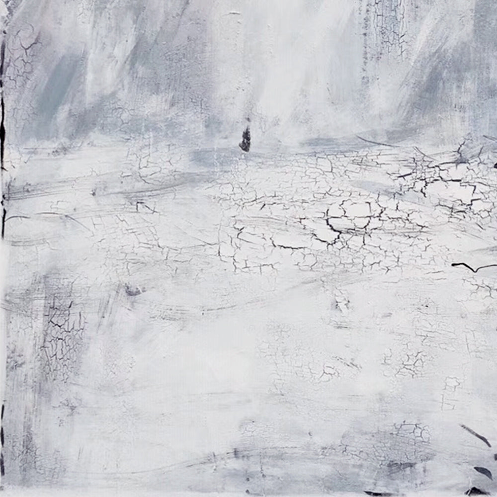 "White Snow"Mixed Media Painting