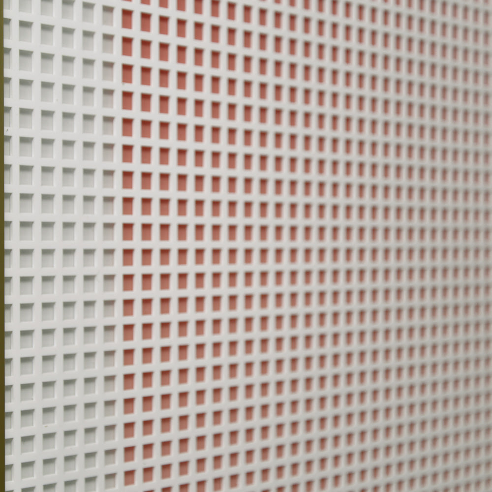 Red Grid Acrylic Installation Art