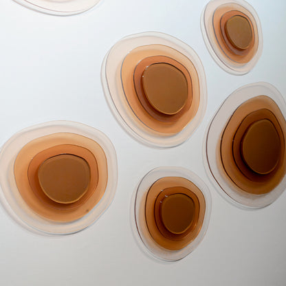 Brown Gradient Overlapping Acrylic Installation Art