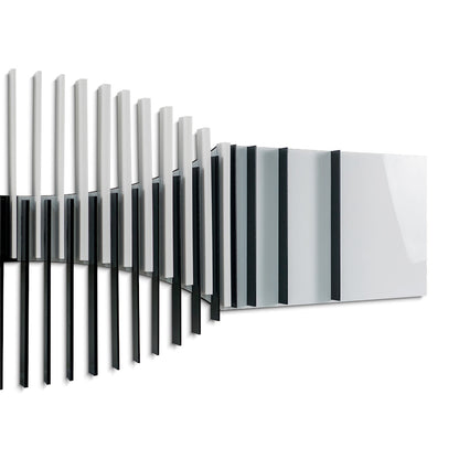 Black and White Lines Acrylic Installation Art