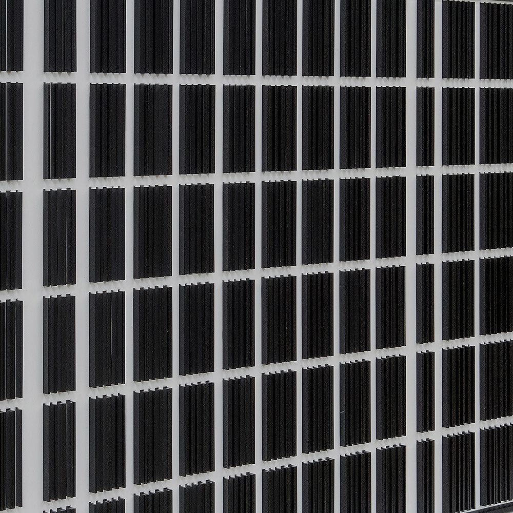 Black and White Line Grid Acrylic Installation Art