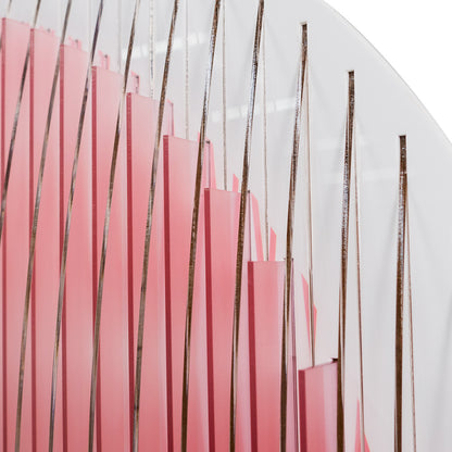 Pink Round Acrylic Installation Art