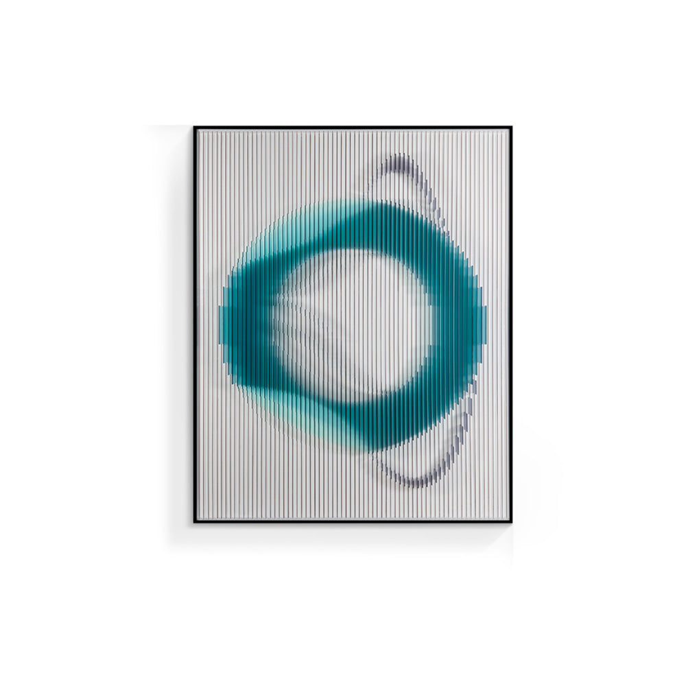 Cyan Aperture Acrylic Installation Art