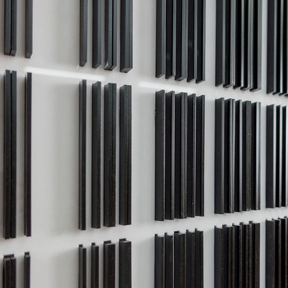 Black and White Line Grid Acrylic Installation Art