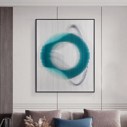 Cyan Aperture Acrylic Installation Art