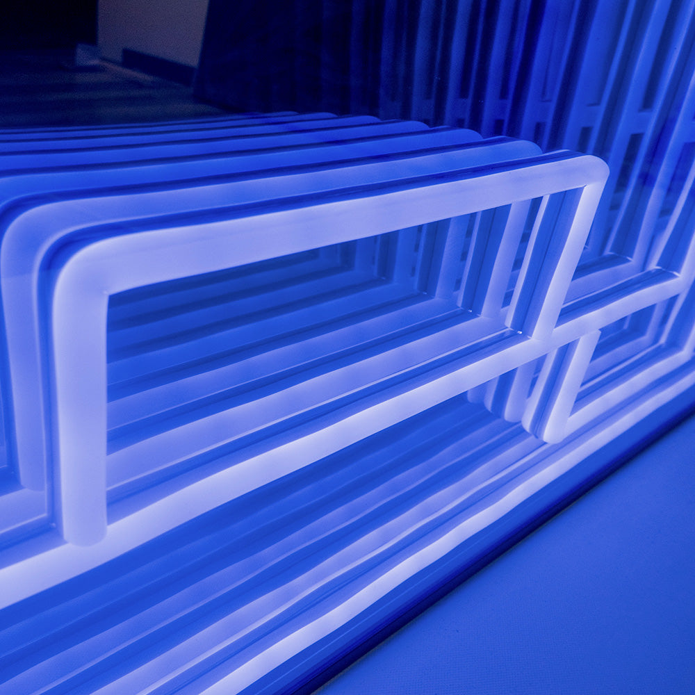 Blue Line Lighting Installation Art